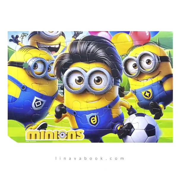 پازل مینیون‌ها فوتبال – 24 تکه | Minions با توپ ورزشی